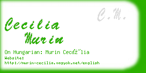 cecilia murin business card